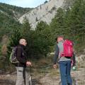 1) Non loin du départ, les plis dans la roche