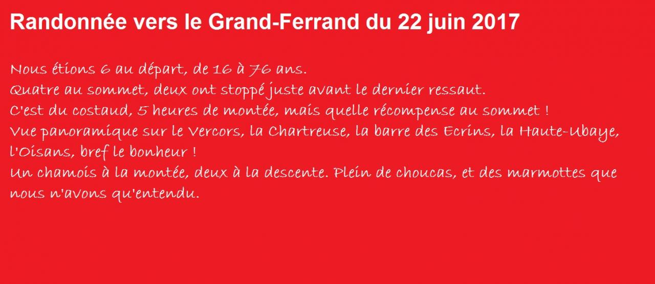 Le Grand-Ferrand - 22 juin 2017